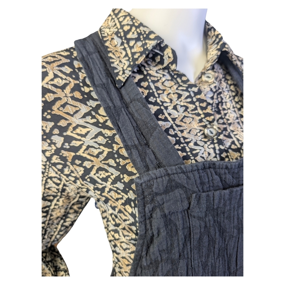 Smash + Tess x Hilary Duff Overalls Textured Black Cotton Linen  | S&T | Size XS - Picture 9 of 14